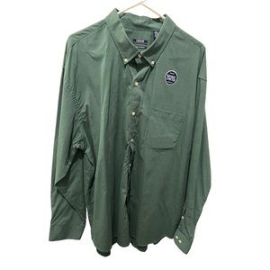 IZOD GREEN LONG SLEEVE BUTTON DOWN MENS SHIRT SIZE 2X NWT